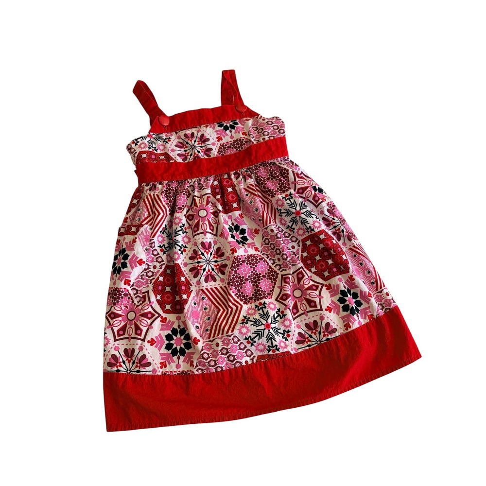 Zoey Girls Sundress Toddler Girls Dress Size 5 Red Pink Black